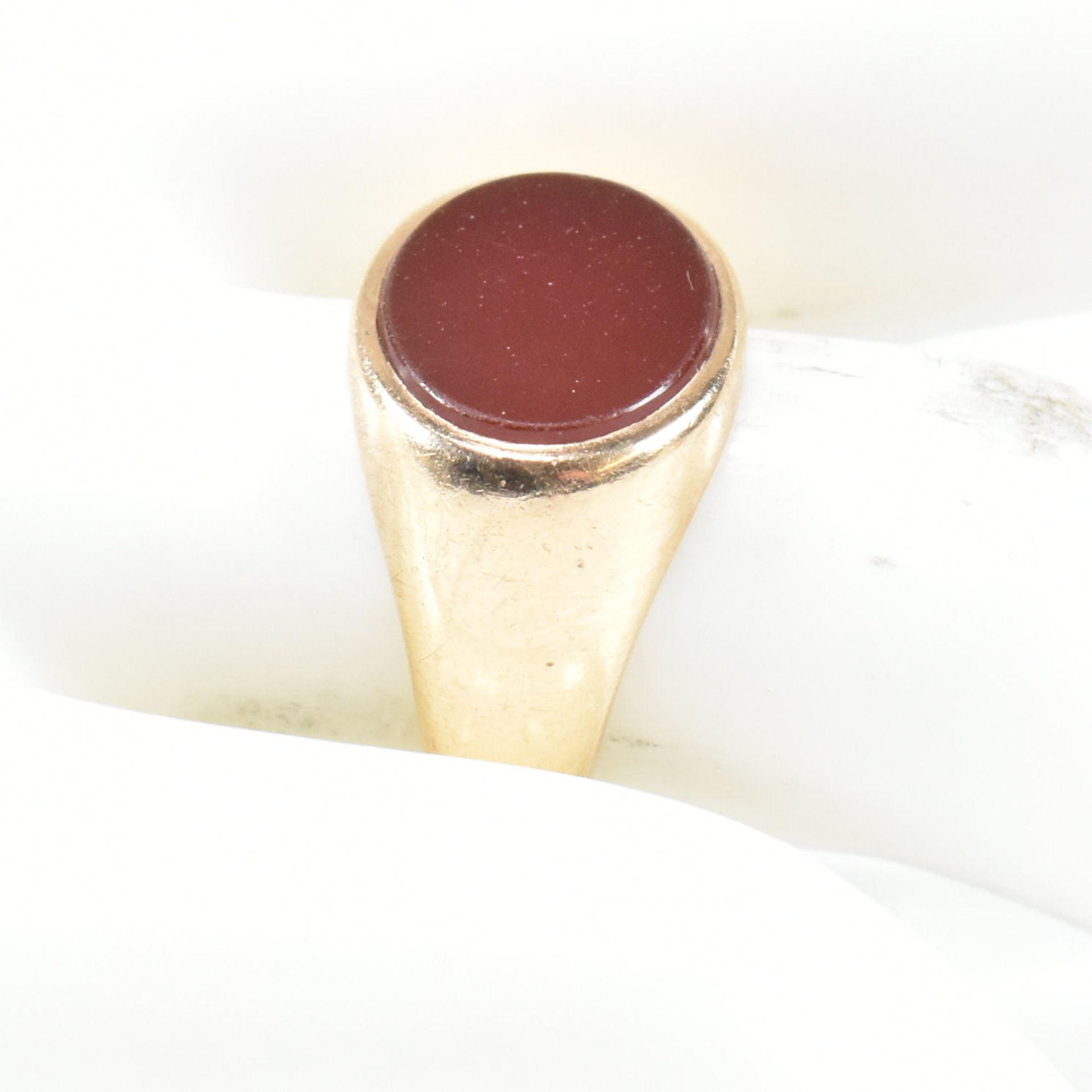 HALLMARKED 9CT GOLD & CARNELIAN SIGNET RING - Bild 9 aus 9