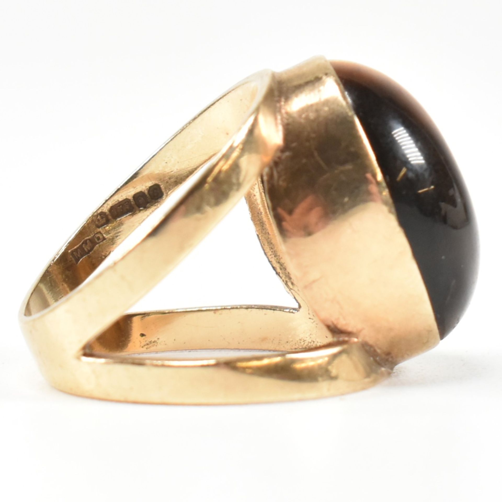 HALLMARKED 9CT GOLD & TIGER'S EYE RING - Image 5 of 9