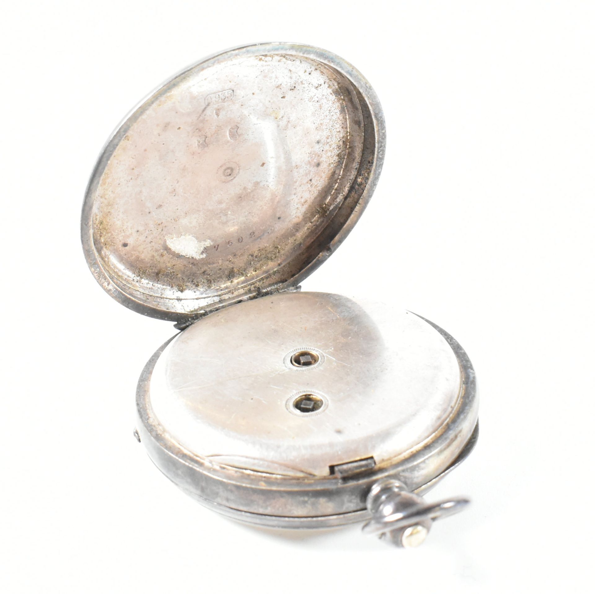 935 SILVER KENDAL & DENT SWISS SILVER POCKET WATCH - Image 4 of 5