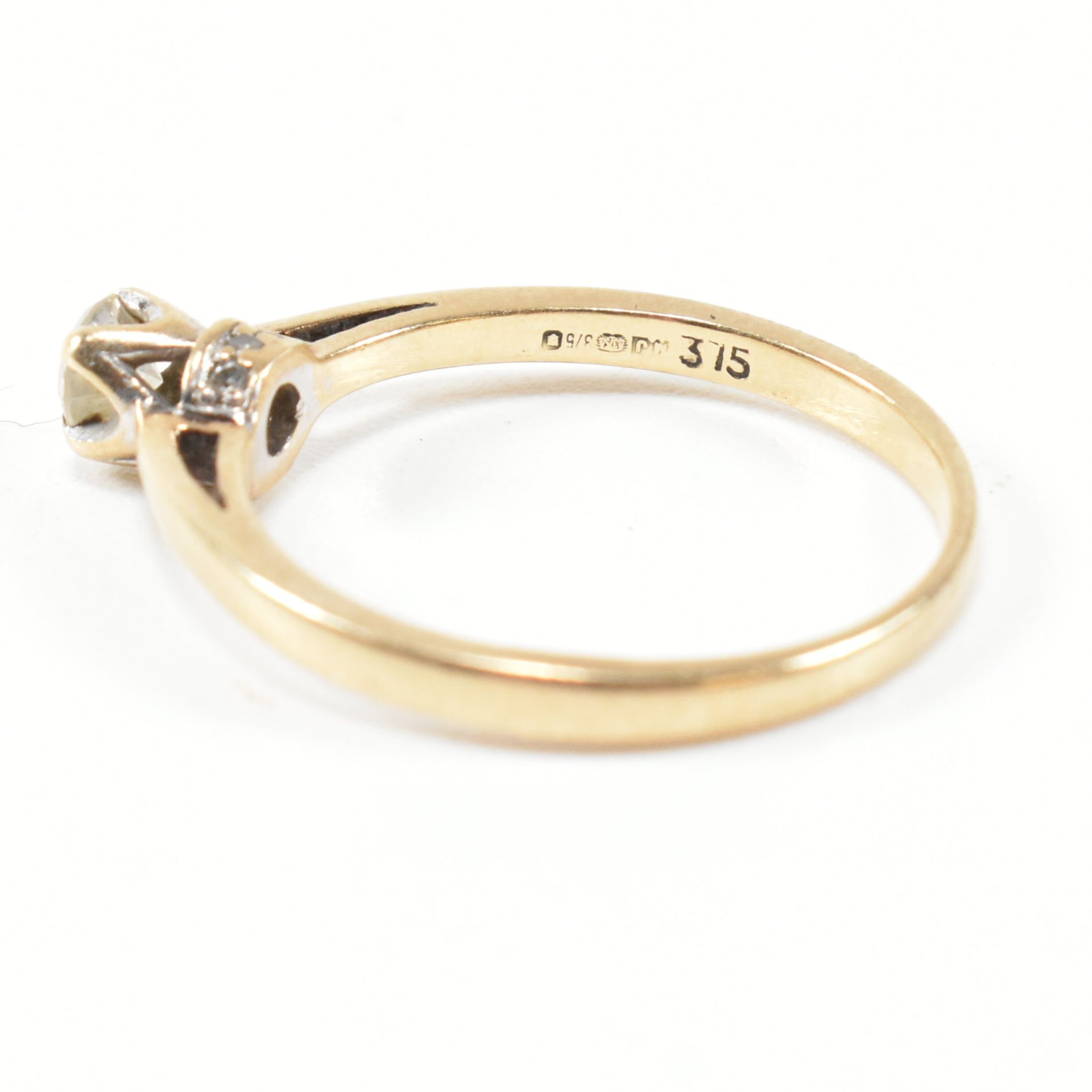 HALLMARKED 9CT GOLD & DIAMOND SOLITAIRE RING - Image 9 of 9