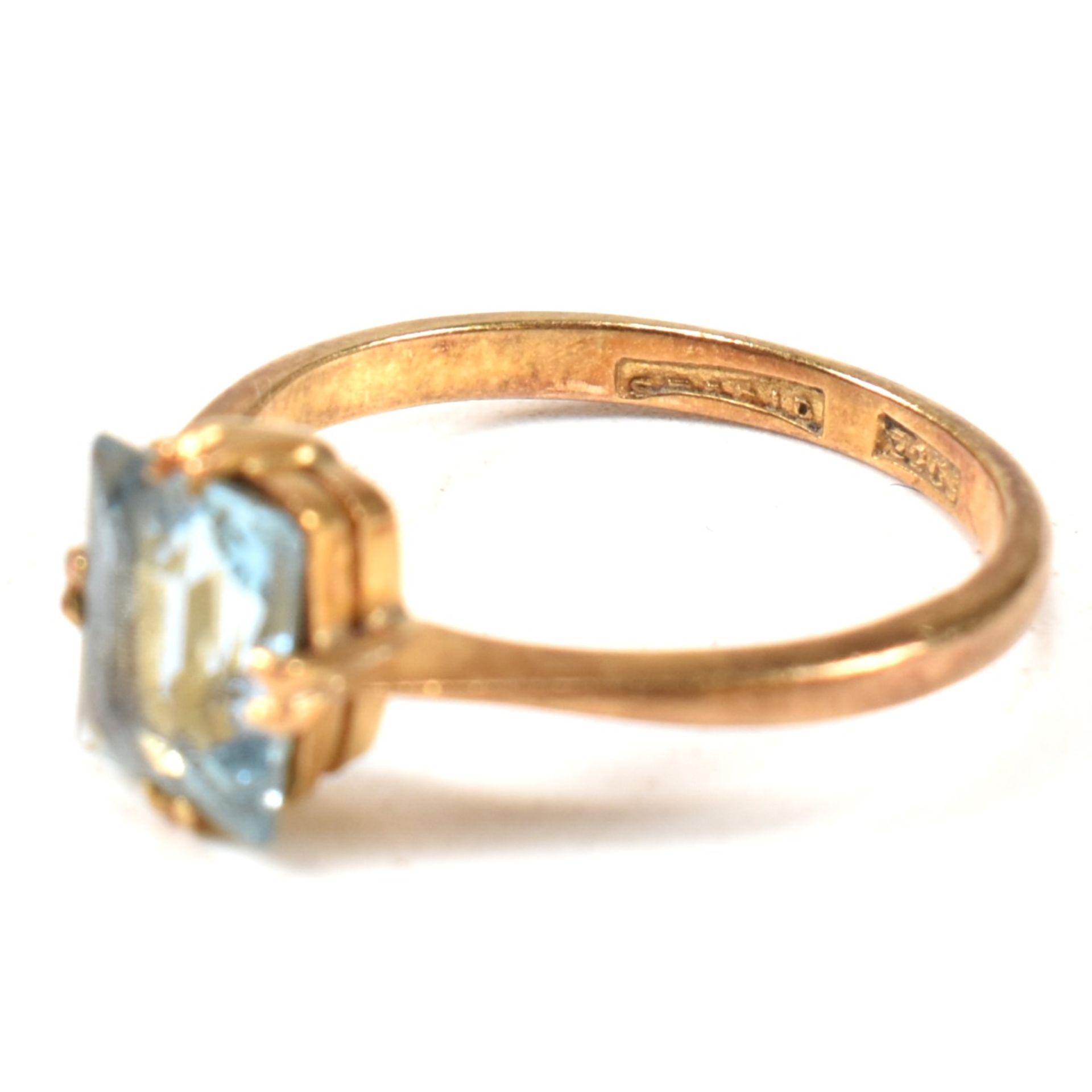 22CT GOLD & BLUE STONE RING - Bild 8 aus 9