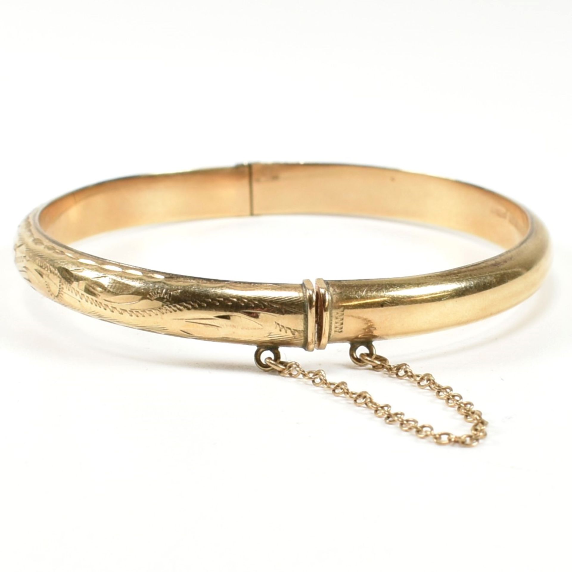 HALLMARKED 9CT GOLD HINGED BRACELET - Image 4 of 8