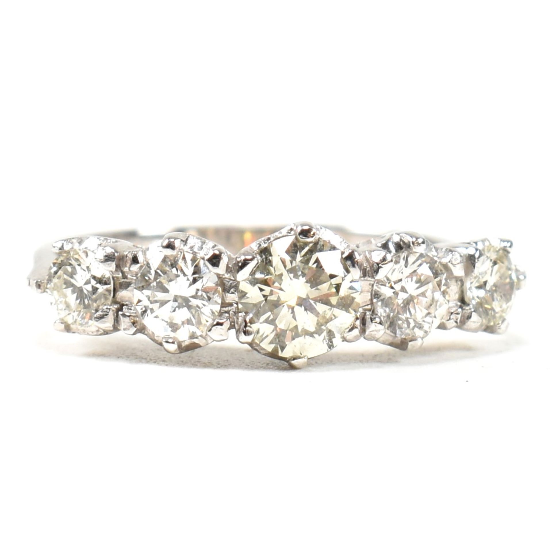 WHITE GOLD & DIAMOND FIVE STONE RING