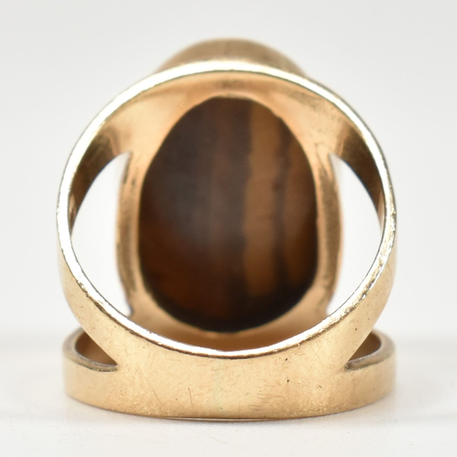 HALLMARKED 9CT GOLD & TIGER'S EYE RING - Image 3 of 9