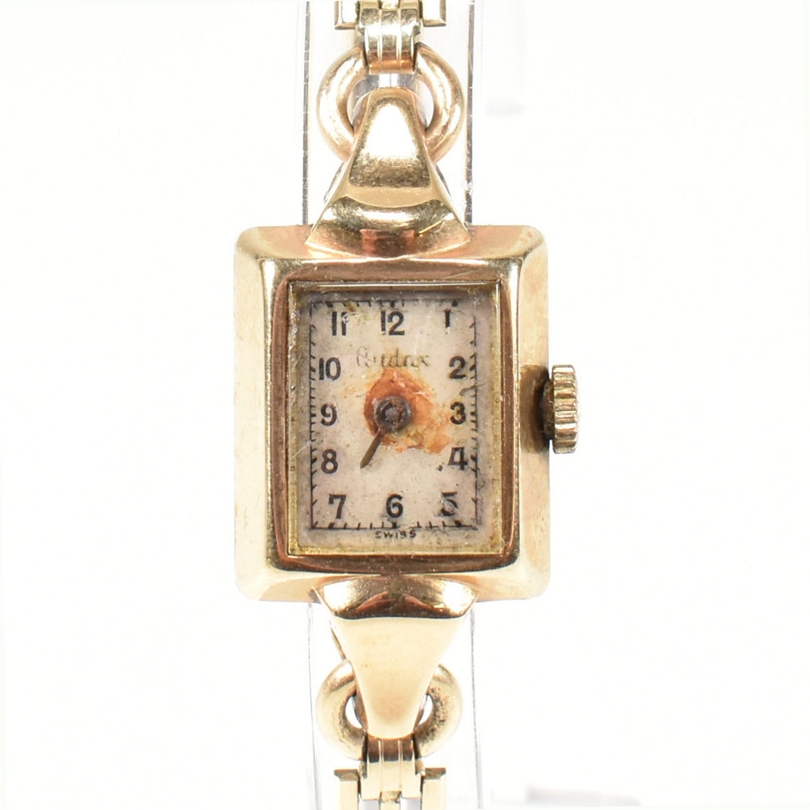 HALLMARKED 9CT GOLD AUDAX LADIES DRESS WATCH WITH ROLLED GOLD BRACELET