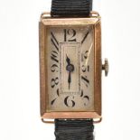 HALLMARKED ART DECO 9CT GOLD WRISTWATCH