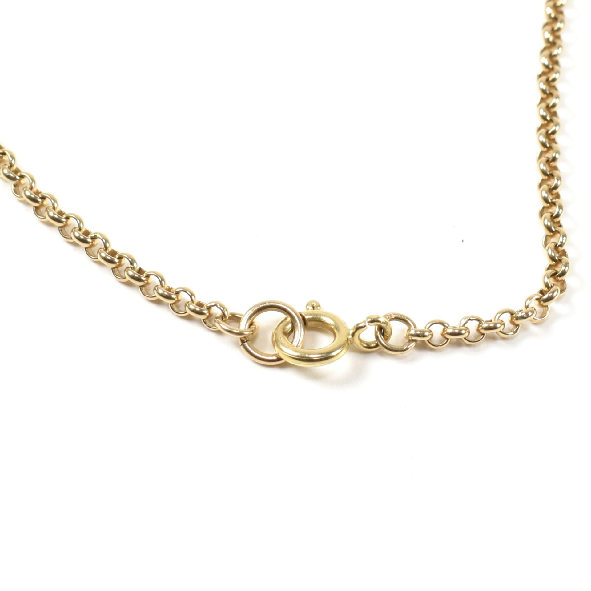 HALLMARKED 9CT GOLD BELCHER CHAIN NECKLACE - Image 4 of 5