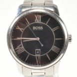 HUGO BOSS STAINLESS STEEL WRISTWATCH