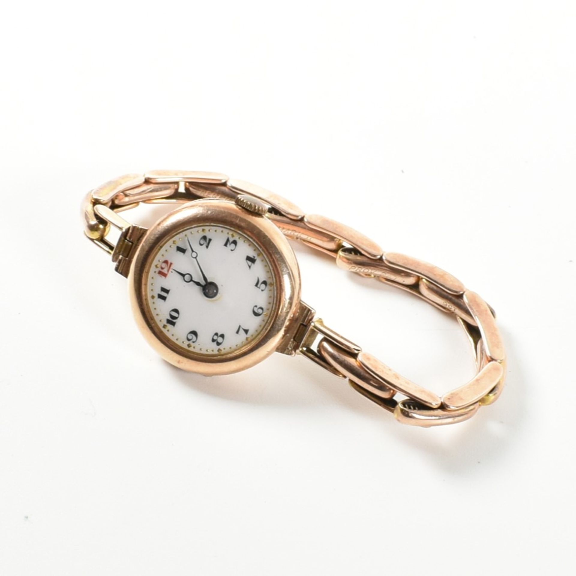 EARLY 20TH CENTURY 9CT GOLD LADIES DRESS WATCH - Image 4 of 5