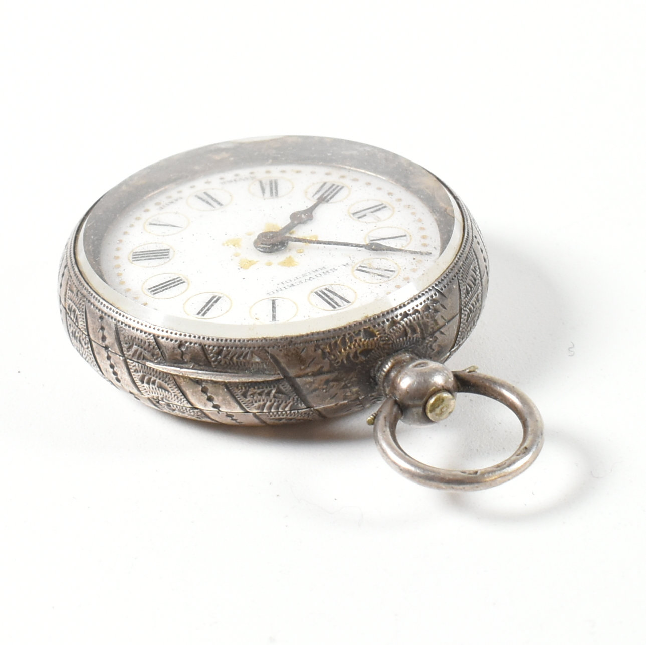 HALLMARKED SILVER R. SHOWERING OF BRISTOL FOB POCKET WATCH - Image 6 of 6