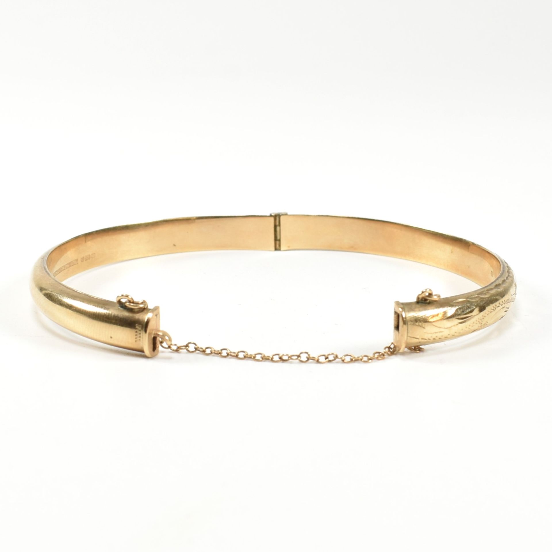 HALLMARKED 9CT GOLD HINGED BRACELET - Image 7 of 8