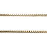 HALLMARKED 9CT GOLD BOX LINK CHAIN NECKLACE