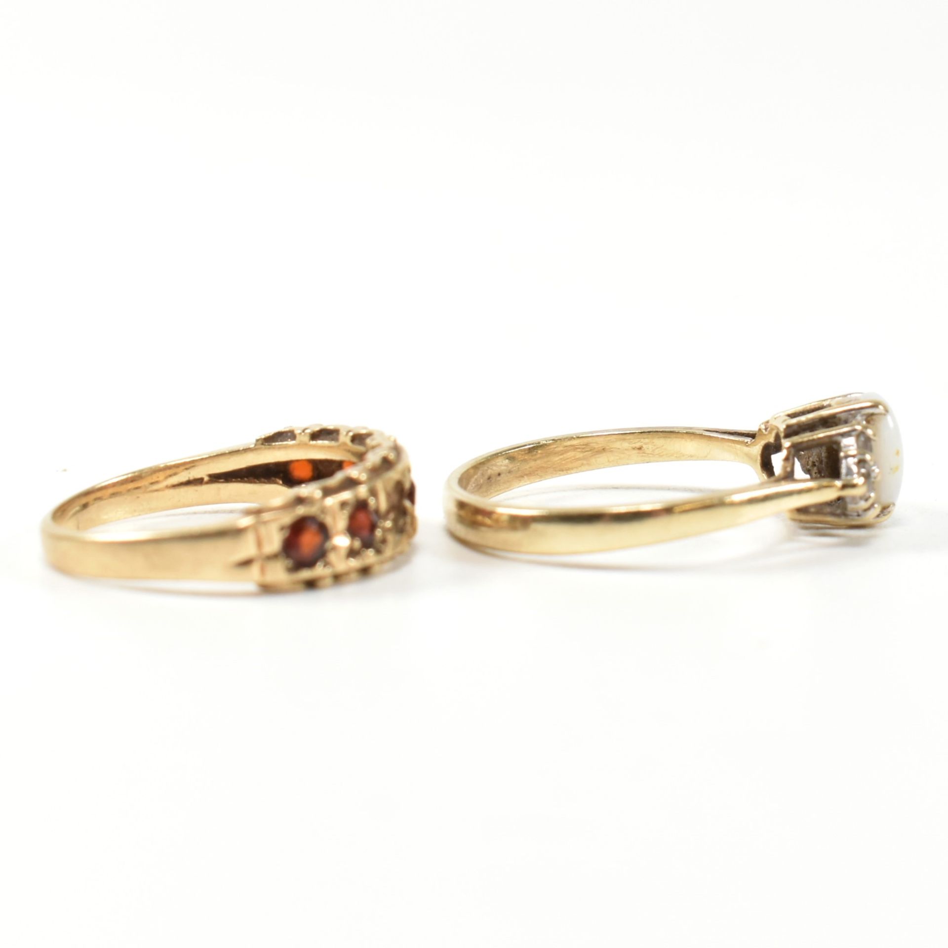 TWO HALLMARKED GOLD & GEM SET RINGS - Image 3 of 10