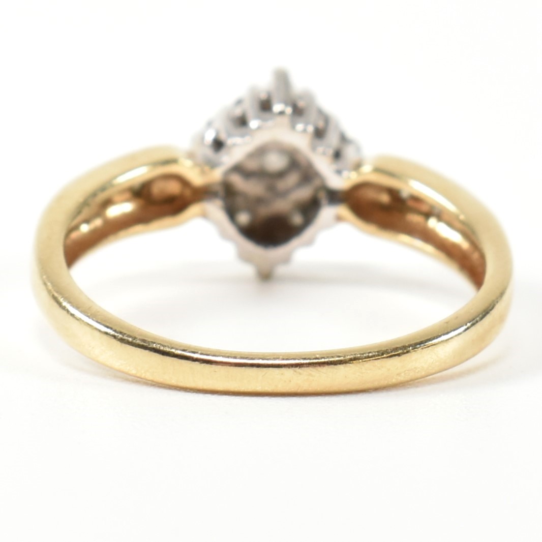 HALLMARKED 9CT GOLD & DIAMOND CLUSTER RING - Image 3 of 9