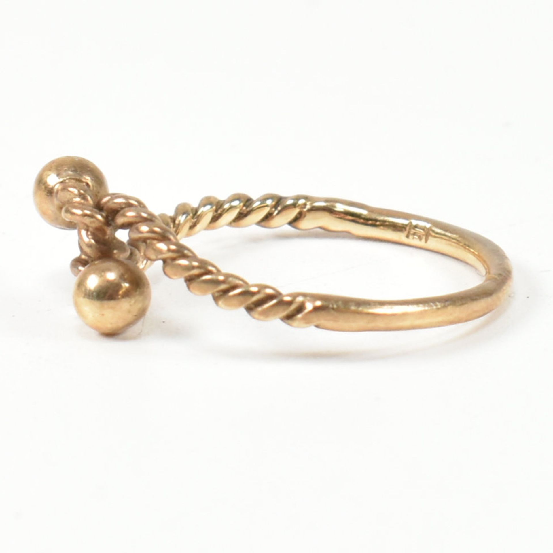 HALLMARKED 9CT GOLD ROPE TWIST RING - Image 3 of 8