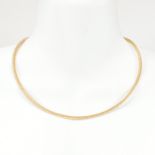 HALLMARKED 9CT GOLD FLAT TEXTURED SNAKE CHAIN NECKLACE