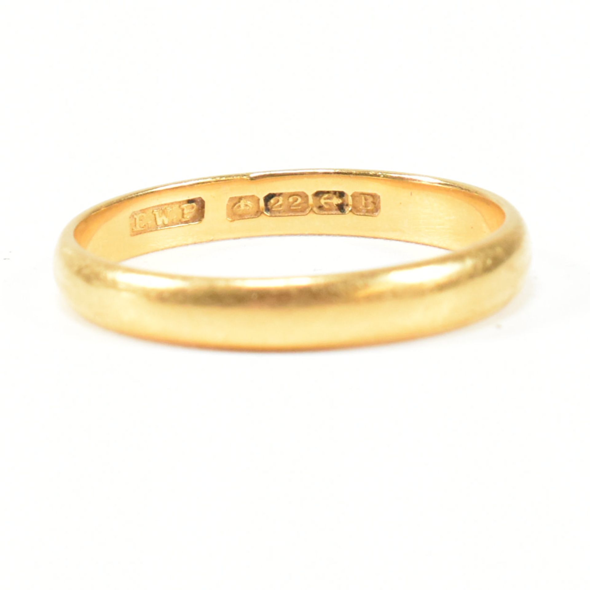 HALLMARKED 22CT GOLD BAND RING - Bild 3 aus 4