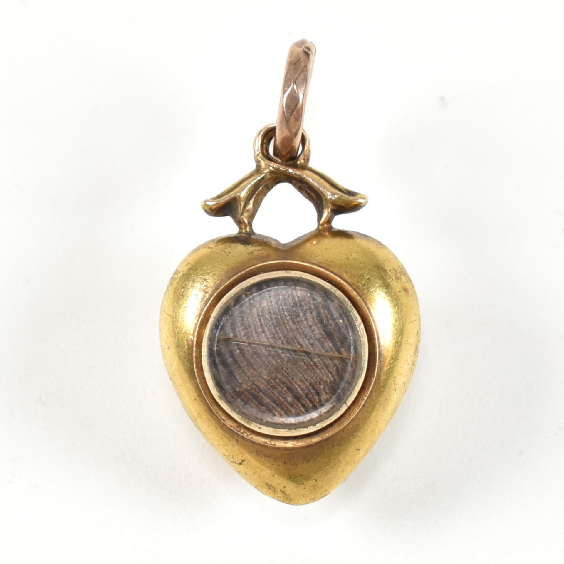 GEORGIAN 15CT GOLD HEART LOCKET PENDANT - Image 2 of 6