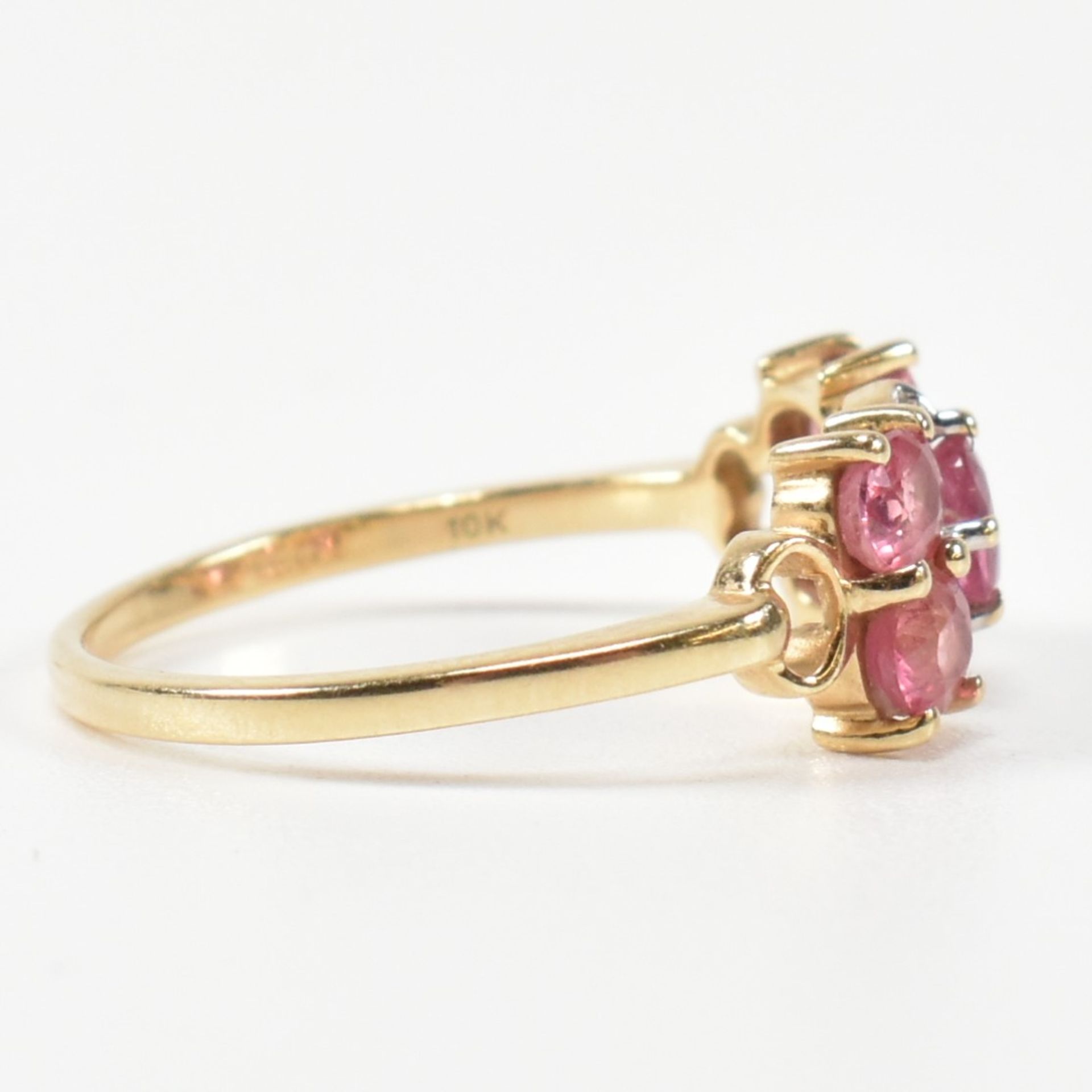 HALLMARKED 9CT GOLD PINK SAPPHIRE & DIAMOND RING - Image 2 of 8