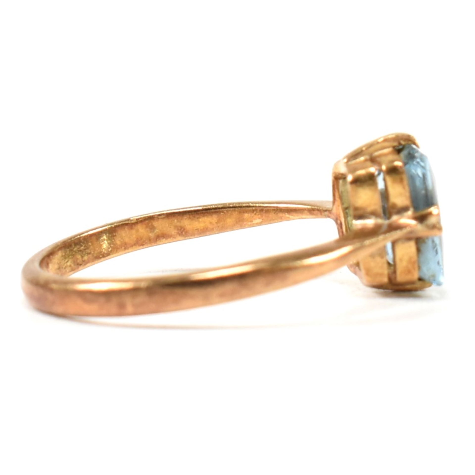 22CT GOLD & BLUE STONE RING - Bild 5 aus 9