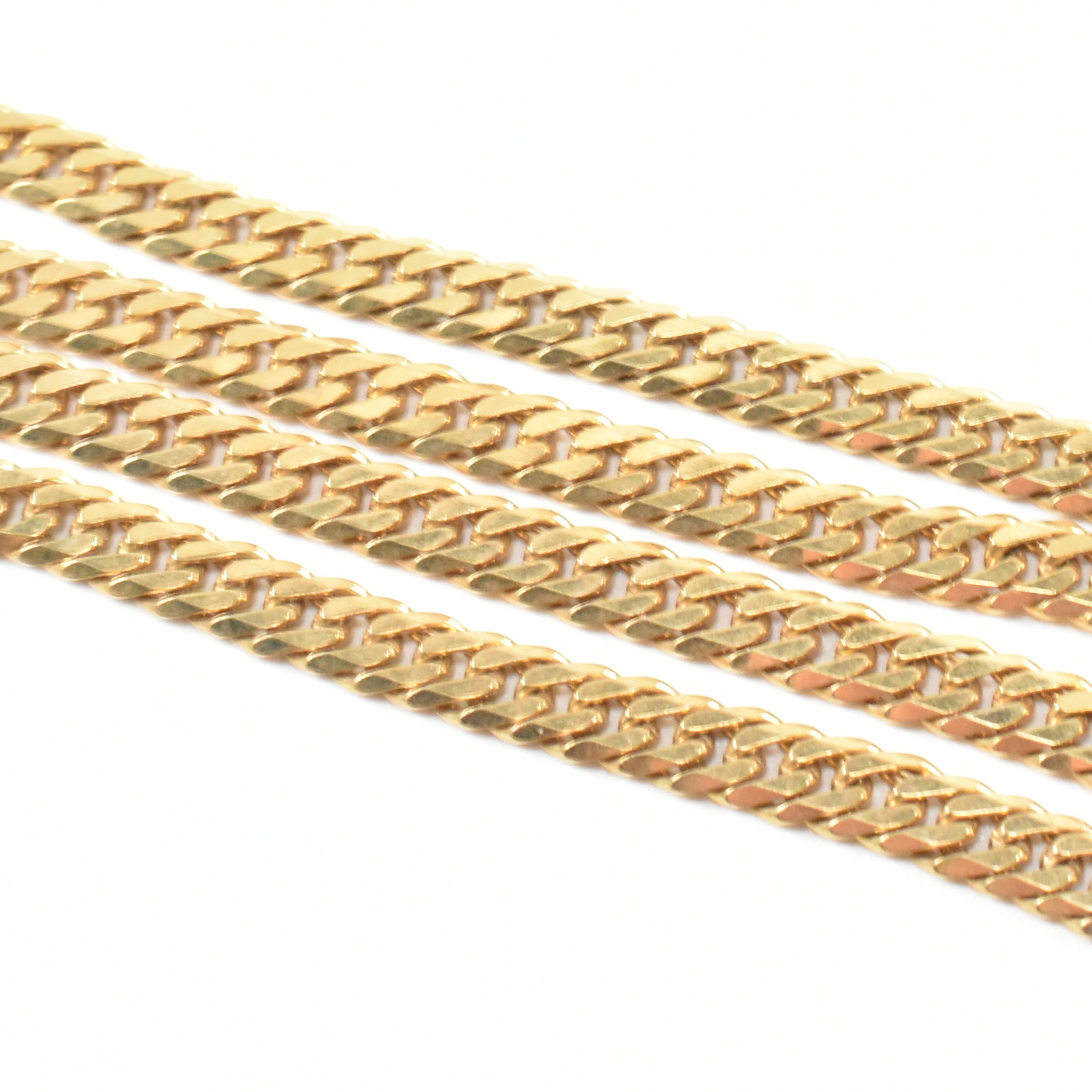 HALLMARKED 9CT GOLD FLAT CURB LINK CHAIN NECKLACE - Image 5 of 5