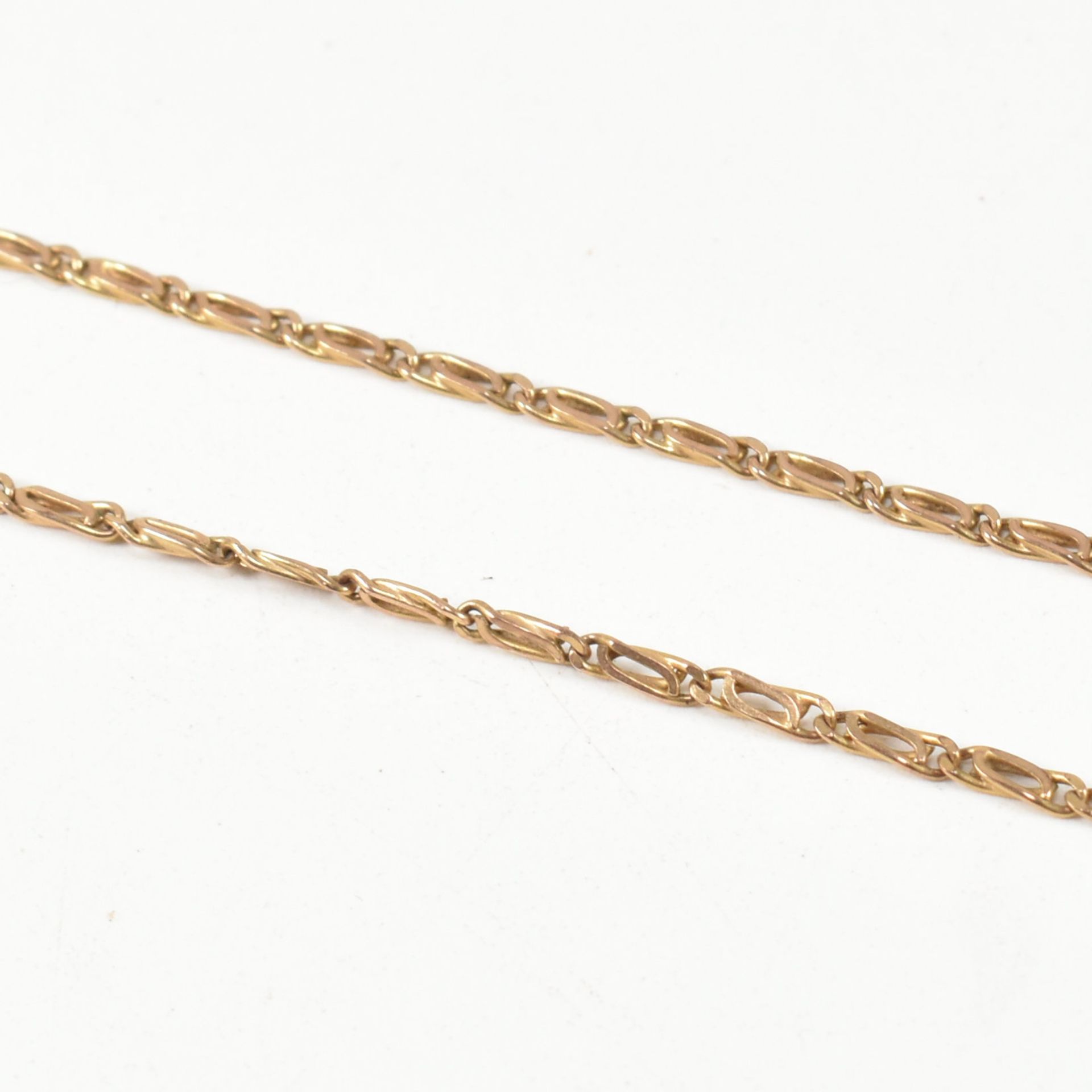 HALLMARKED 9CT GOLD FANCY LINK CHAIN NECKLACE