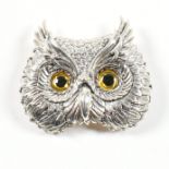 SILVER OWL NOVELTY BROOCH PIN