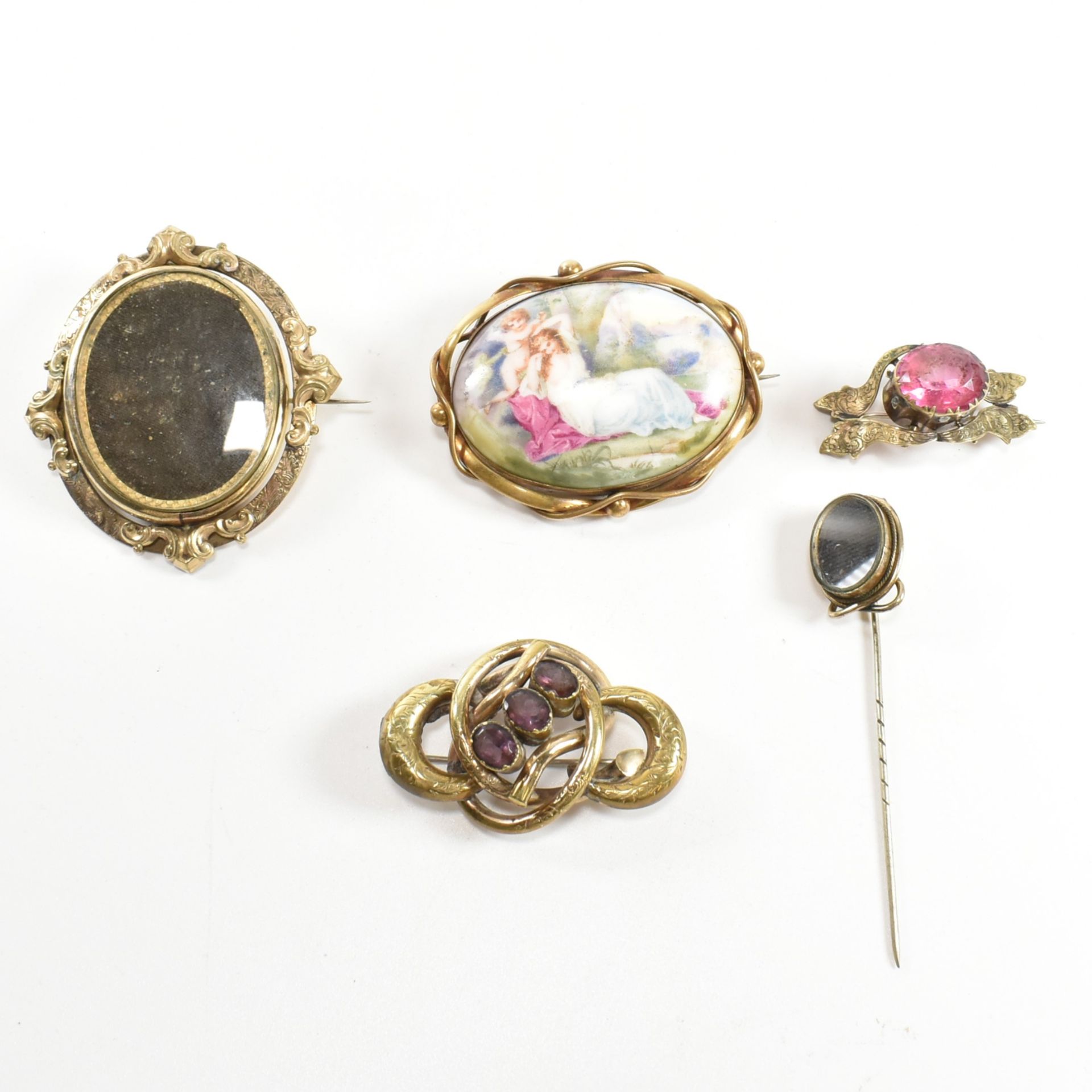 COLLECTION OF 19TH CENTURY VICTORIAN BROOCH PINS