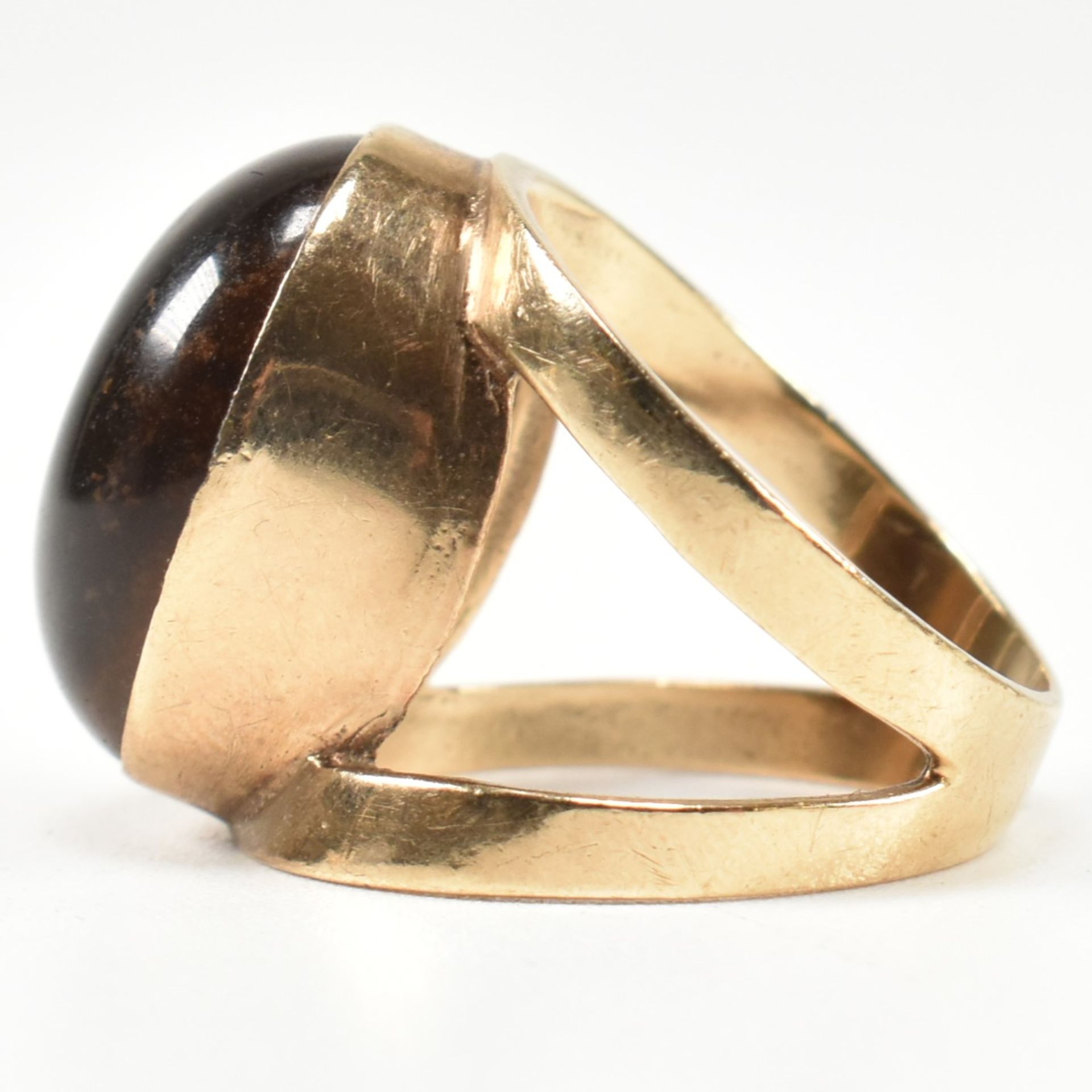 HALLMARKED 9CT GOLD & TIGER'S EYE RING - Image 6 of 9