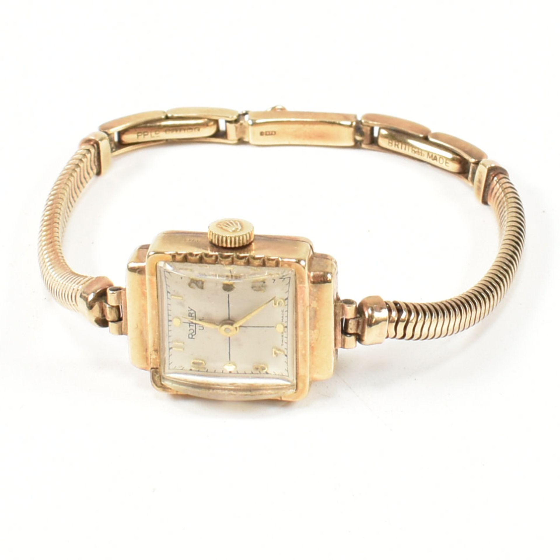 1950S ROTARY 9CT GOLD HALLMARKED WRIST WATCH - Image 6 of 8