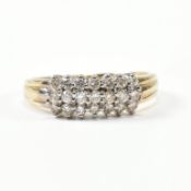 9CT GOLD & DIAMOND CLUSTER RING