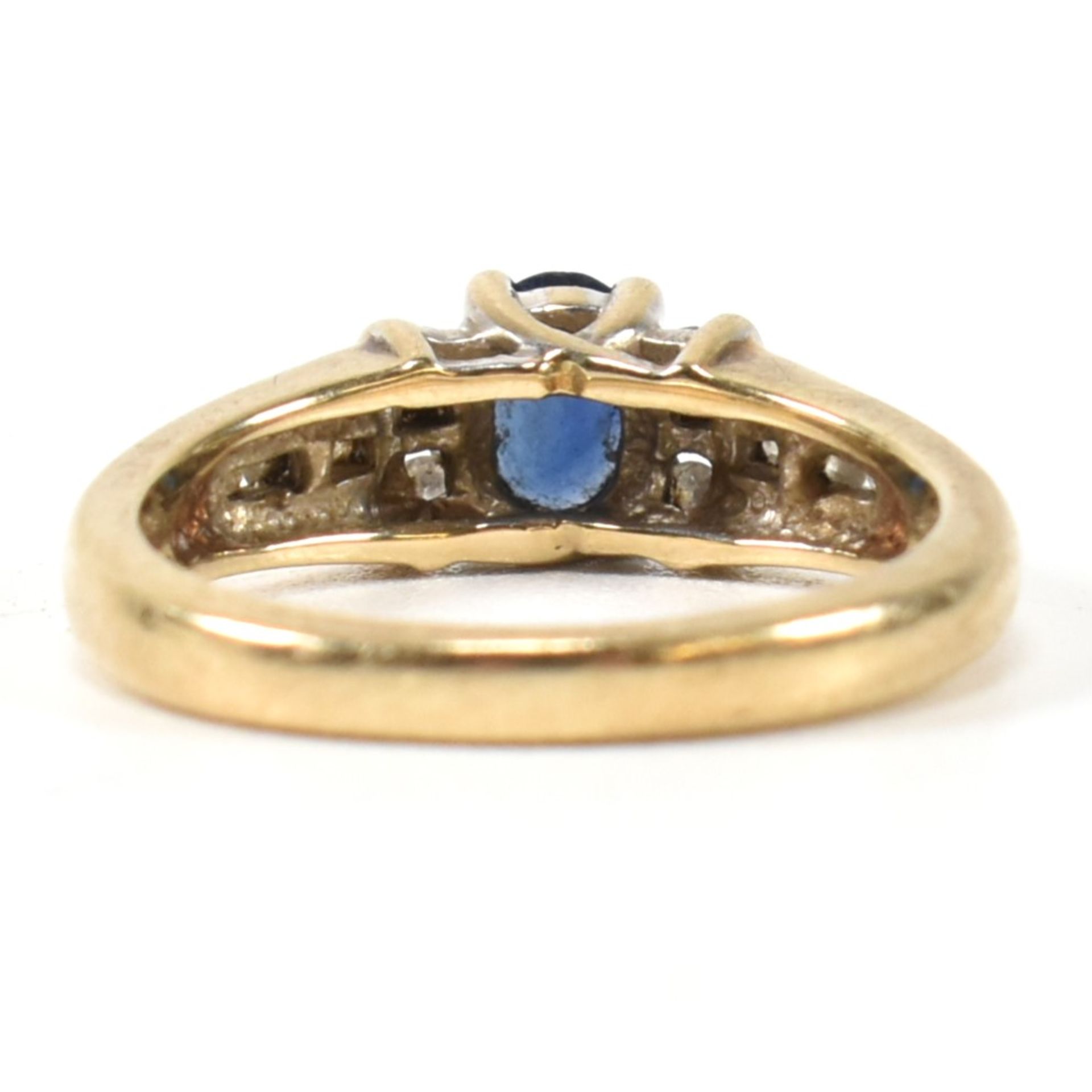 HALLMARKED 9CT GOLD SAPPHIRE & DIAMOND RING - Image 4 of 8