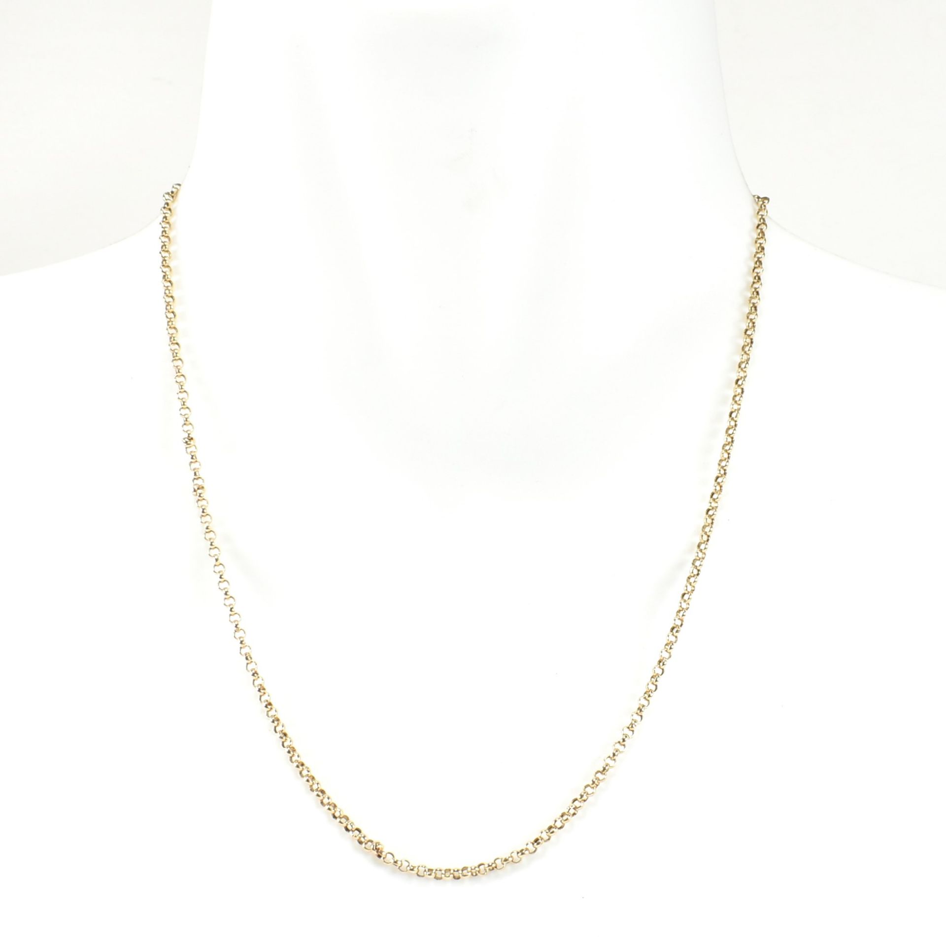 ITALIAN HALLMARKED 9CT GOLD BELCHER CHAIN NECKLACE - Image 2 of 4