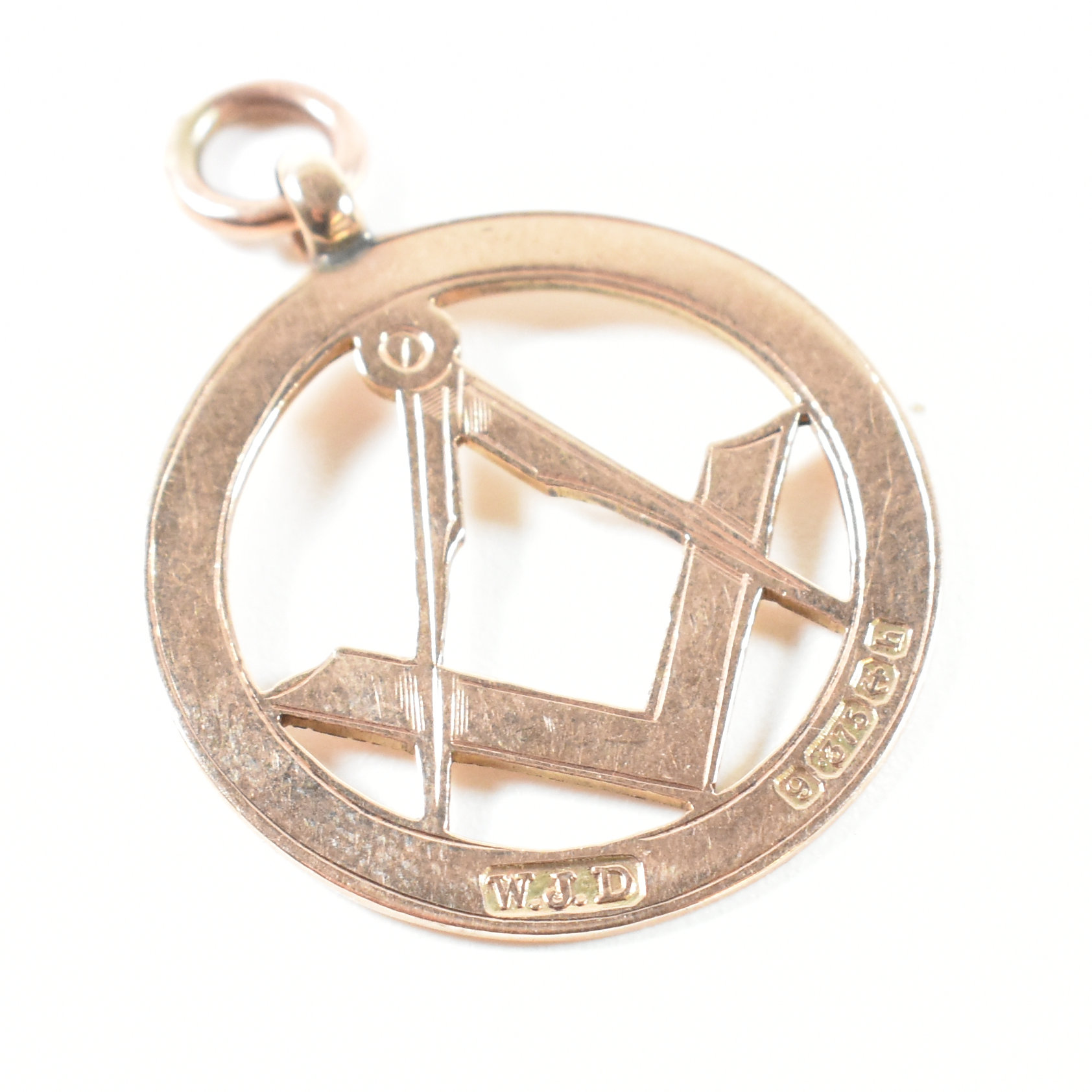 HALLMARKED 9CT GOLD MASONIC FOB PENDANT - Image 3 of 4