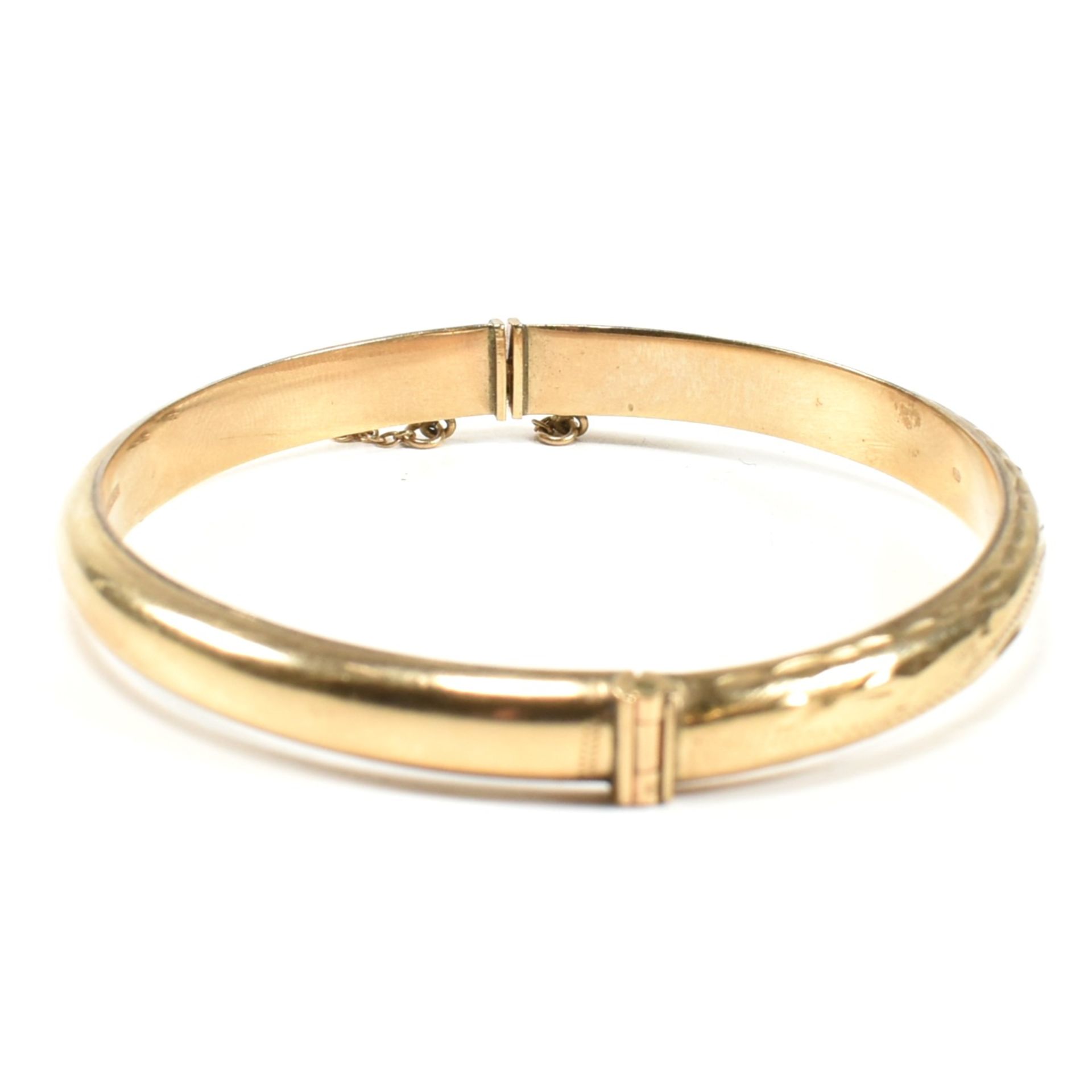 HALLMARKED 9CT GOLD HINGED BRACELET - Image 2 of 8