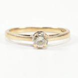 HALLMARKED 9CT GOLD & DIAMOND SOLITAIRE RING