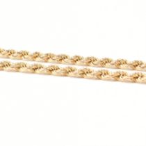 HALLMARKED 9CT GOLD ROPE CHAIN NECKLACE