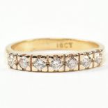 18CT GOLD & DIAMOND HALF HOOP RING