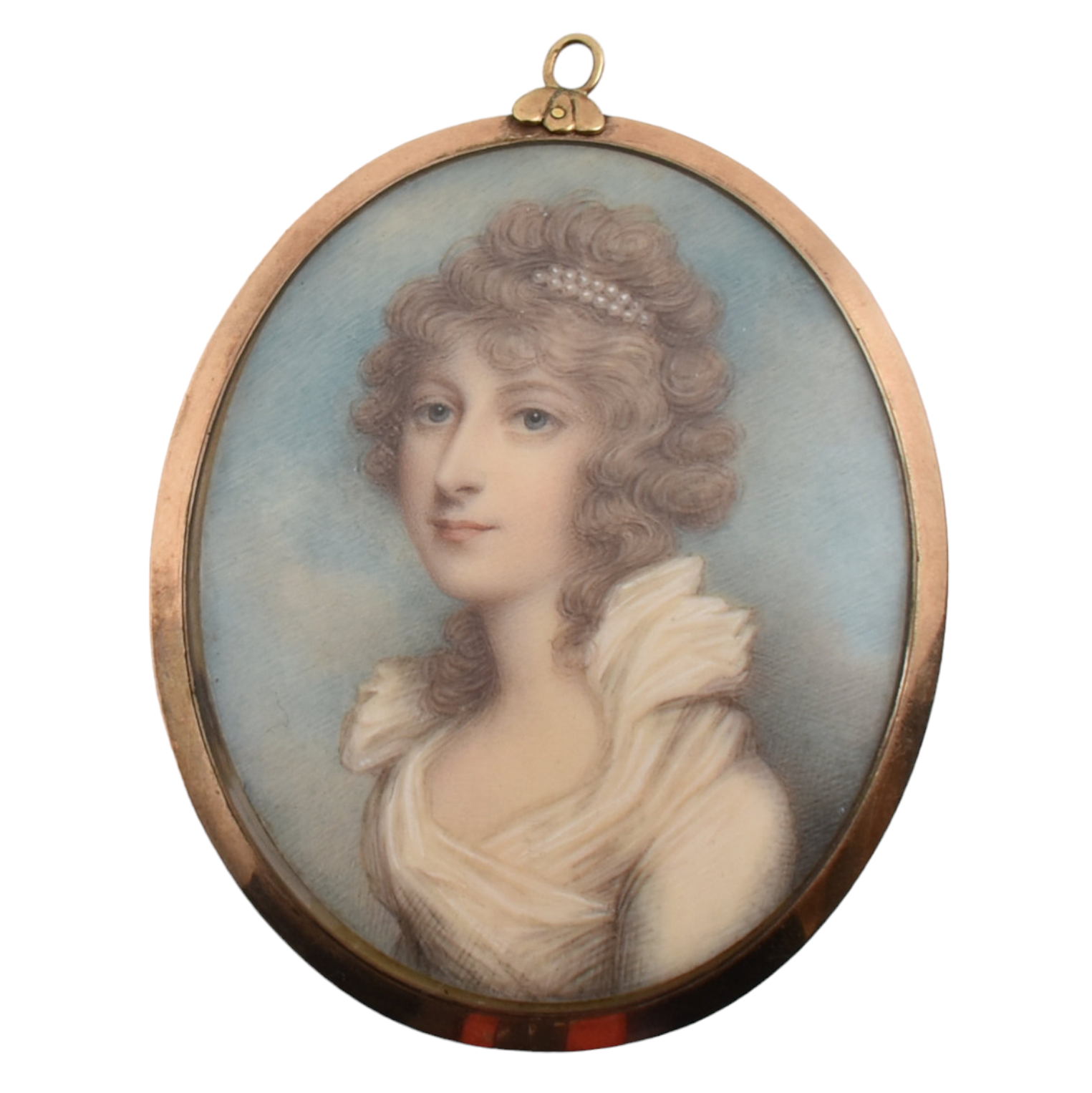 GEORGIAN PORTRAIT MINIATURE BROOCH - ATTRIBUTED ANDREW PLIMER