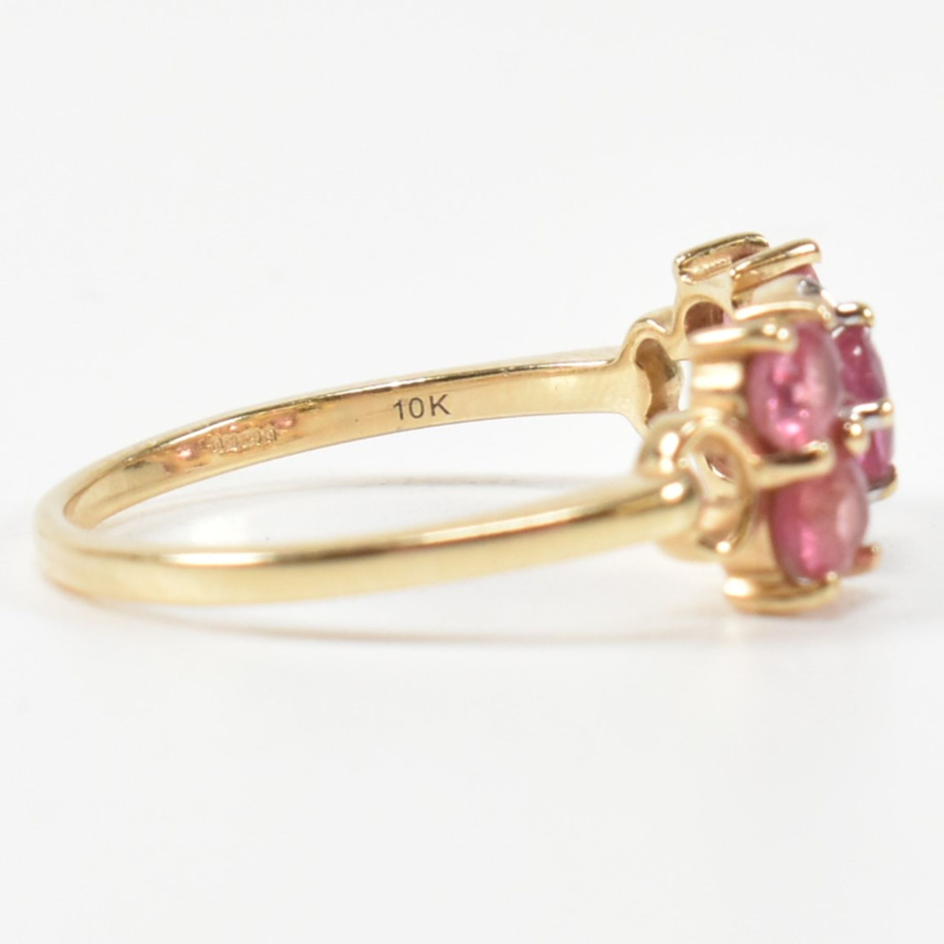 HALLMARKED 9CT GOLD PINK SAPPHIRE & DIAMOND RING - Bild 3 aus 8