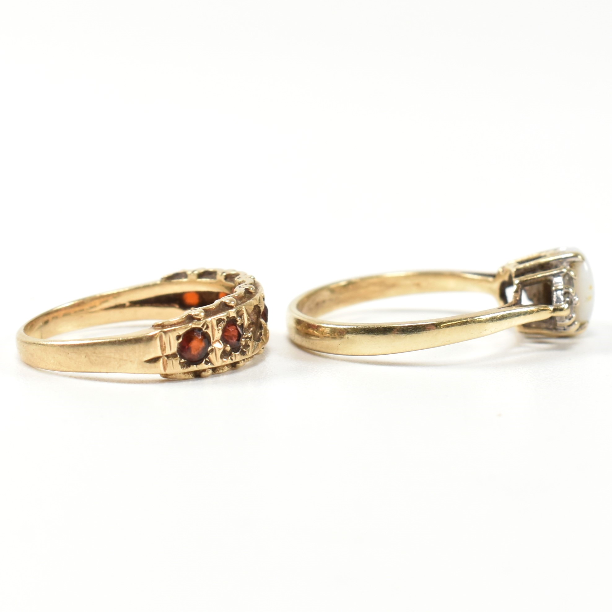 TWO HALLMARKED GOLD & GEM SET RINGS - Image 2 of 10