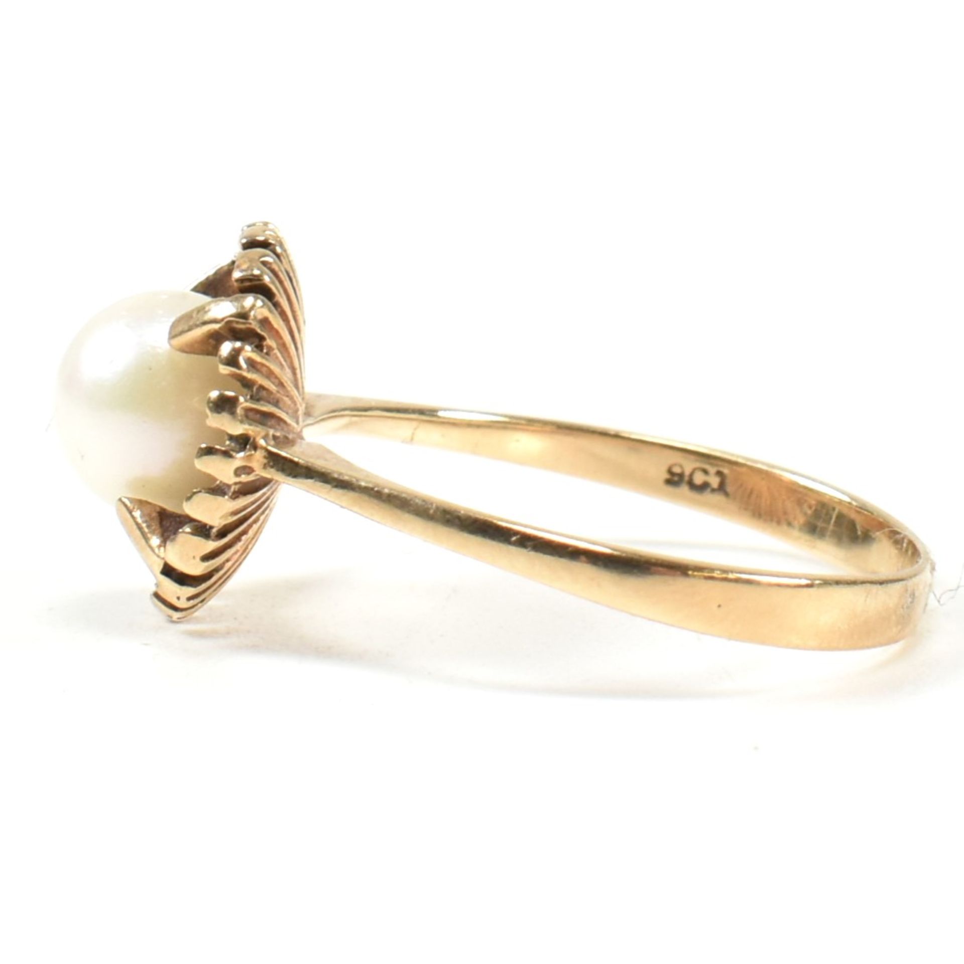 9CT GOLD & PEARL RING - Bild 7 aus 9