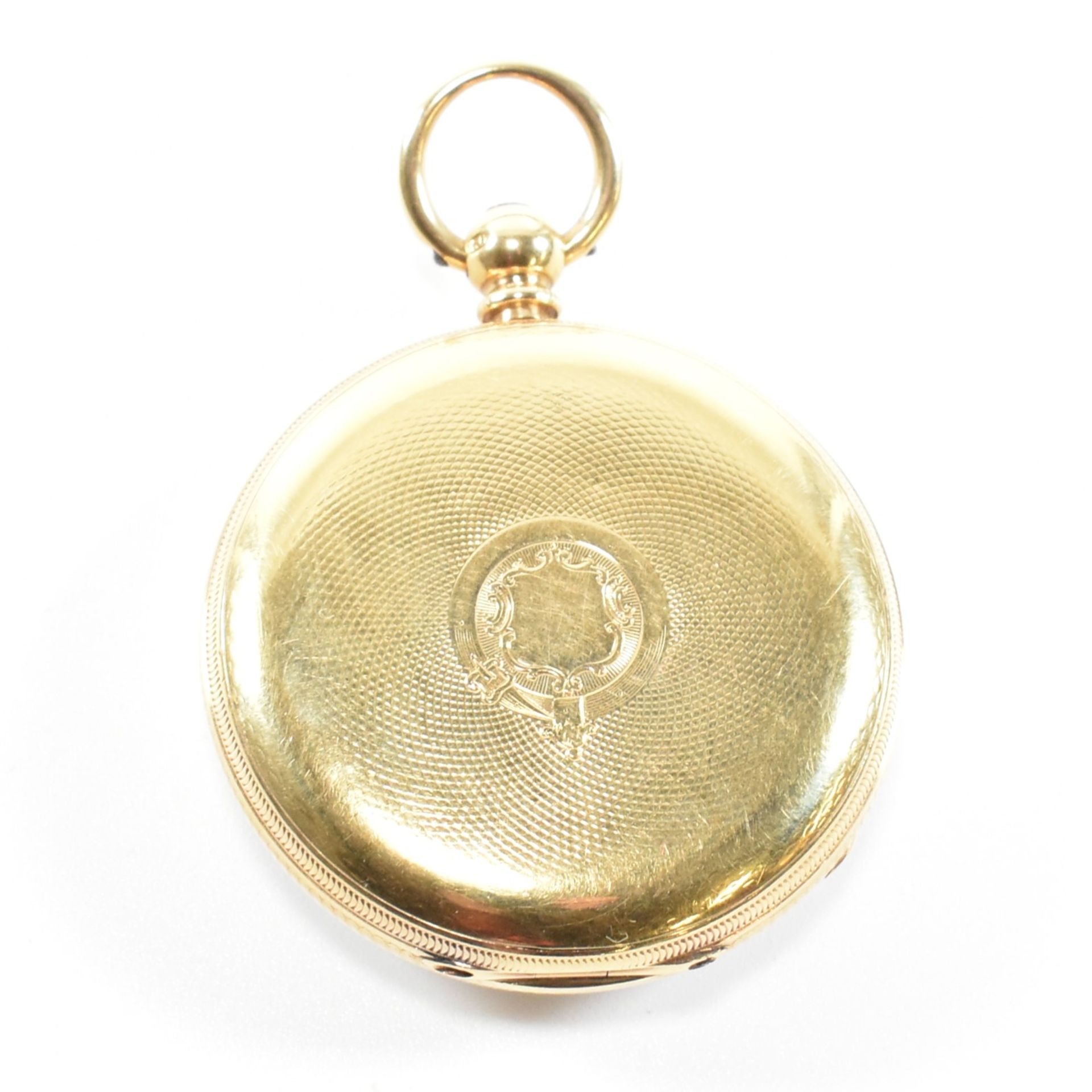 VICTORIAN HALLMARKED 18CT GOLD OPEN FACED POCKET WATCH - Image 2 of 7