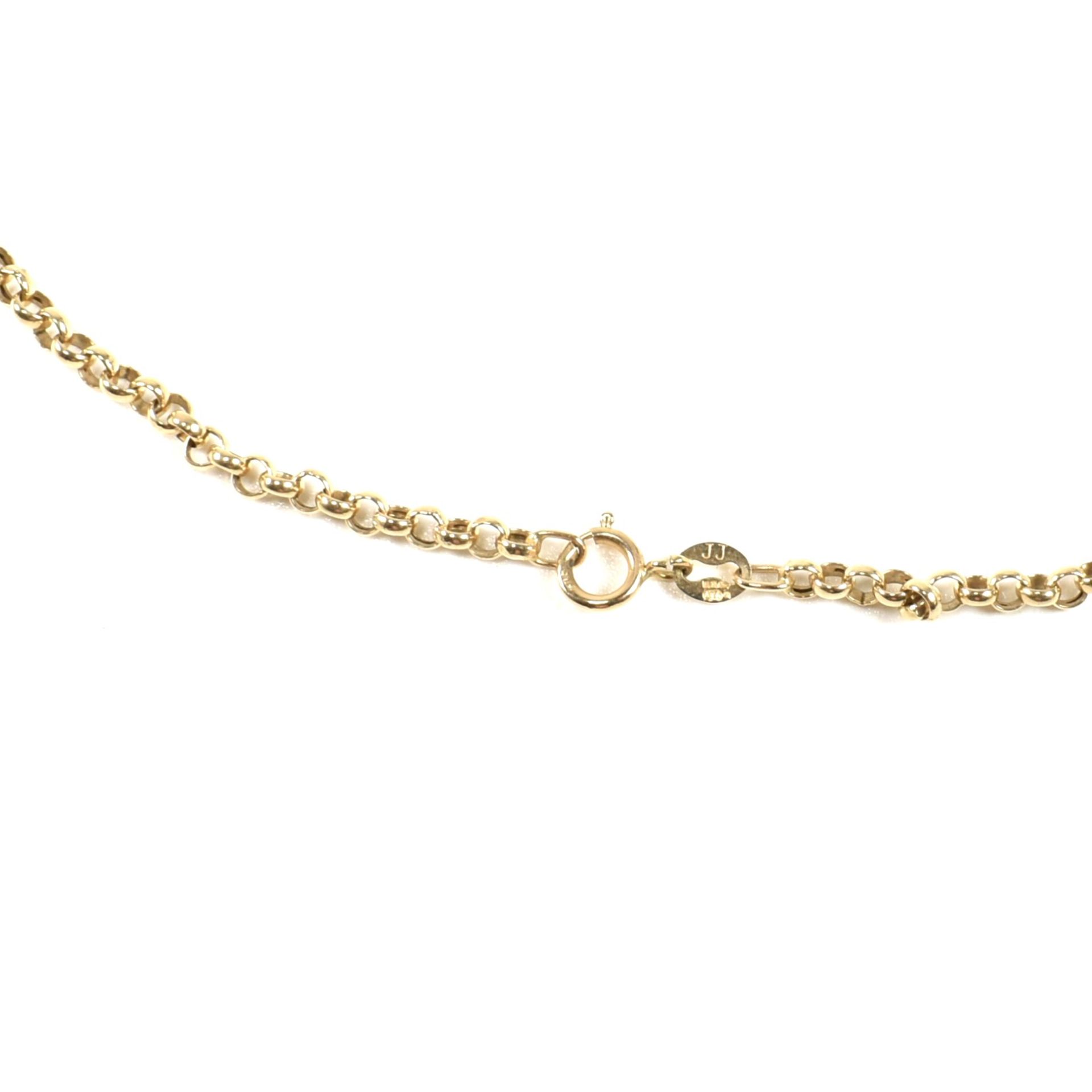 ITALIAN HALLMARKED 9CT GOLD BELCHER CHAIN NECKLACE - Image 4 of 4