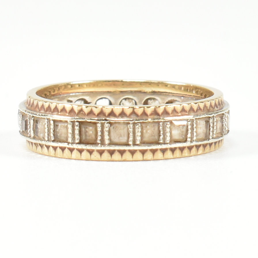 HALLMARKED 9CT GOLD & WHITE STONE ETERNITY RING - Image 2 of 5