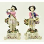 PAIR OF WILLIAM COCKWORTHY PLYMOUTH FIGURES OF MUSICIANS