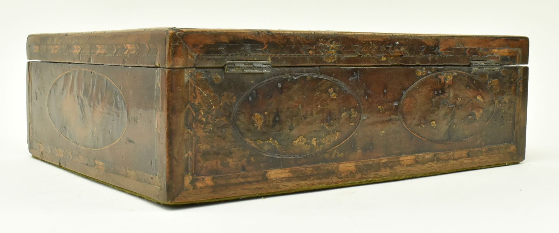 19TH CENTURY MARQUETRY INLAID & BARR WALNUT PANELLED BOX - Image 5 of 7