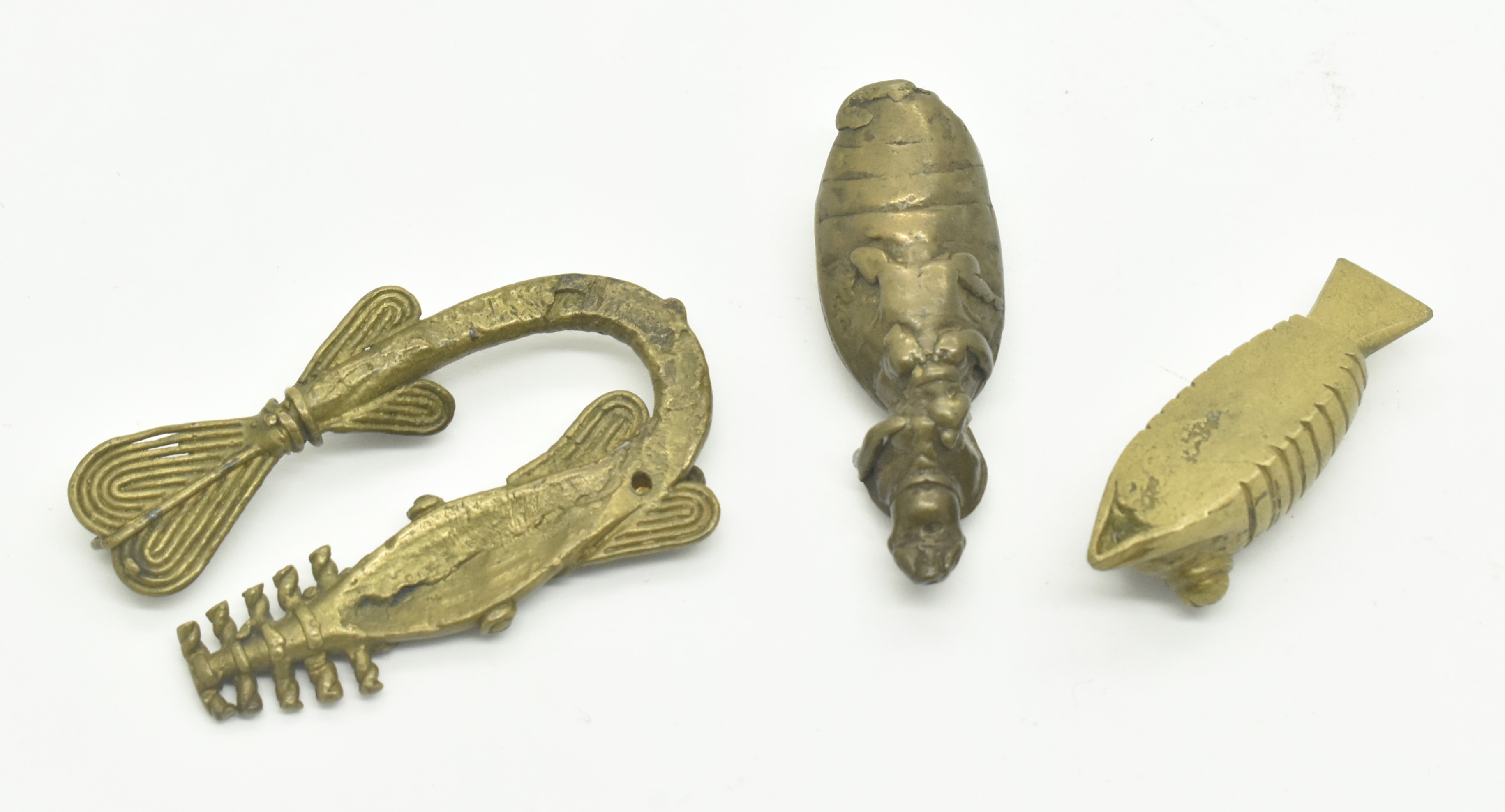 COLLECTION OF FIVE AFRICAN GHANA ASHANTI AKAN GOLD WEIGHTS - Image 5 of 8