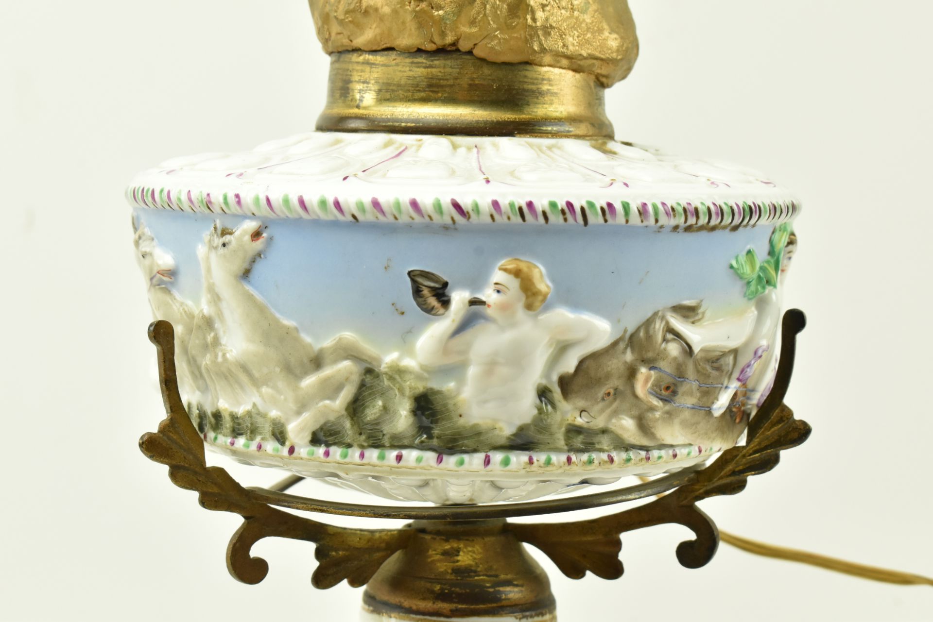 LATE 19TH CENTURY LUIGI TINELLI SAN CRISTOFORO CERAMIC LAMP - Bild 5 aus 9