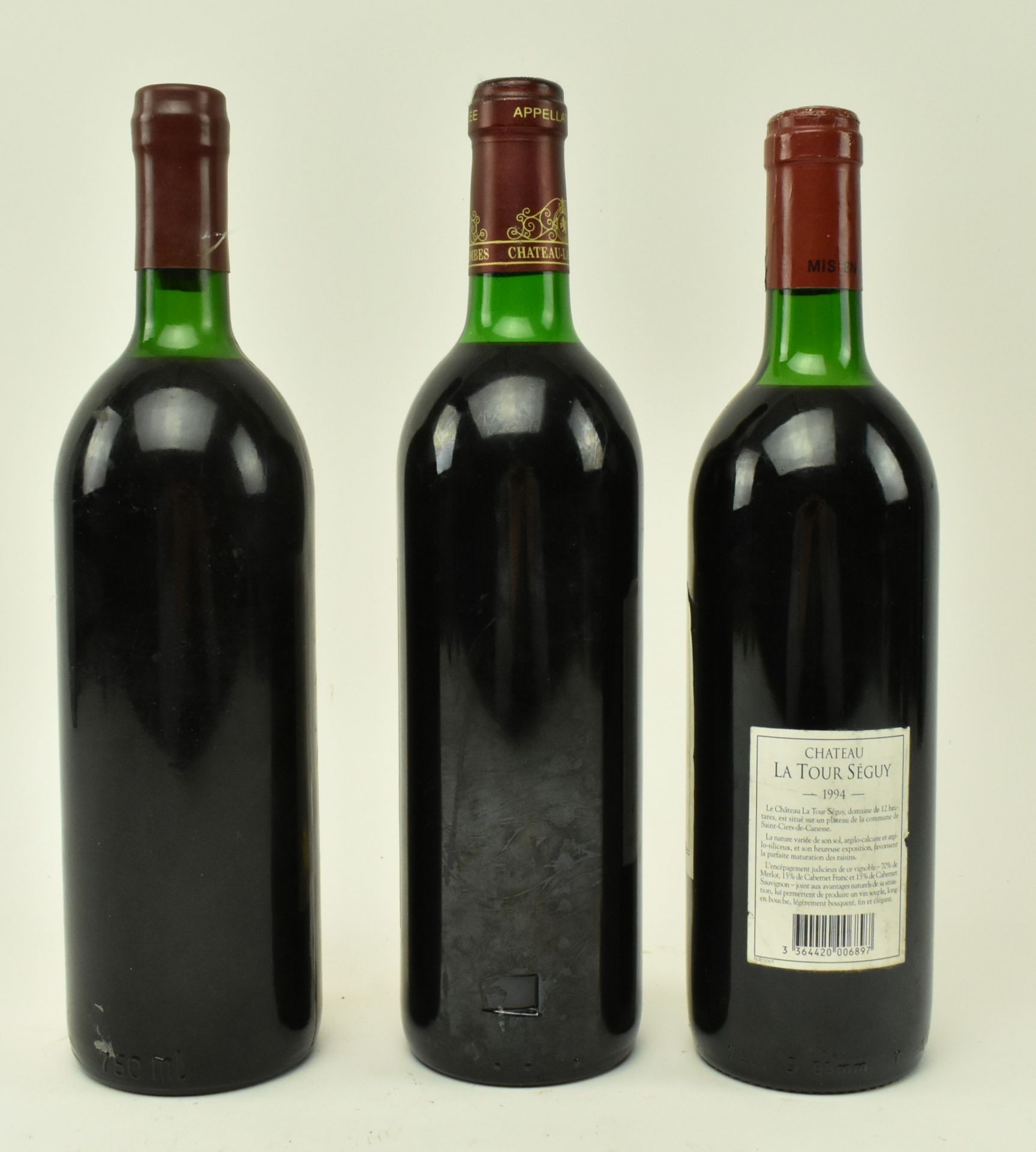 THREE VINTAGE FRENCH RED WINE BOTTLES - Image 8 of 9
